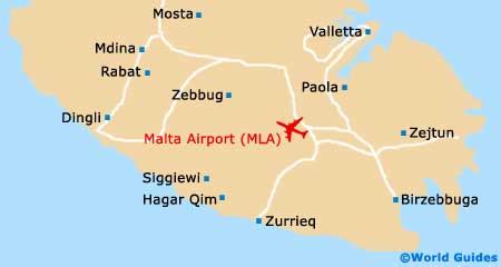 malta international airport map